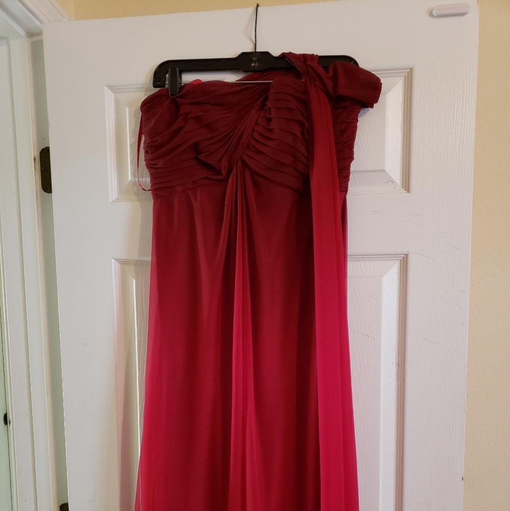 Burgundy/red ombre dress